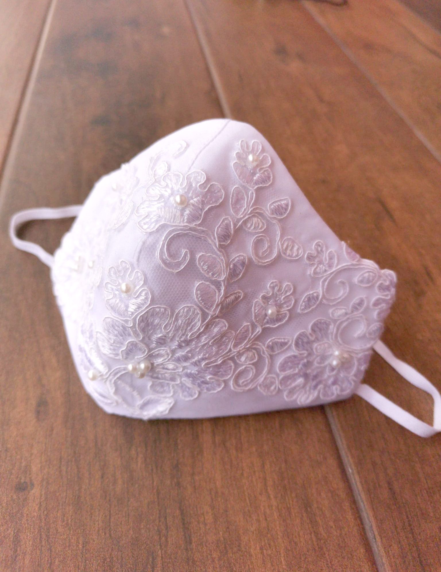 Mascarilla de Novia Blanca - Boutique Lara Liz Novias